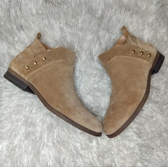 Franco Sarto Kelton Suede Tan Booties Size 8M - Picture 2 of 9